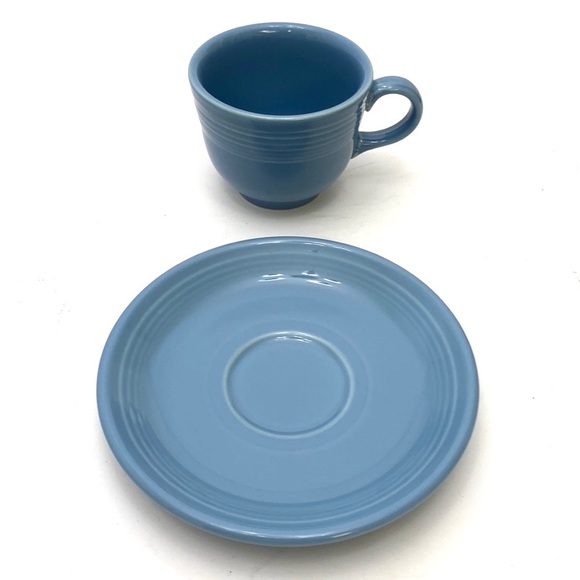 Homer Laughlin Fiestaware Flat Cup & Saucer Set Bundle - Picture 9 of 16